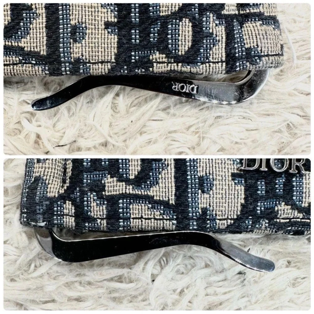 Dior Monogram Blue and Cream Wallet Unisex